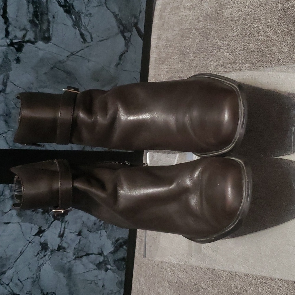 Karen Scott brown leather boots - Picture 2 of 8